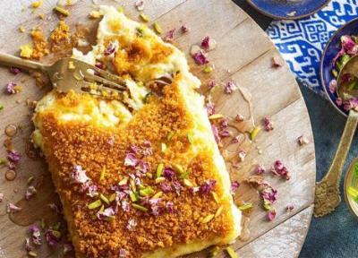 طرز تهیه کنافه عربی دسر شیرینی با پنیر و شربت